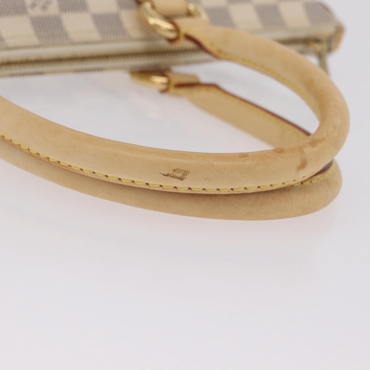 Louis Vuitton Saleya Damier White Canvas Handbag (Pre-Owned)