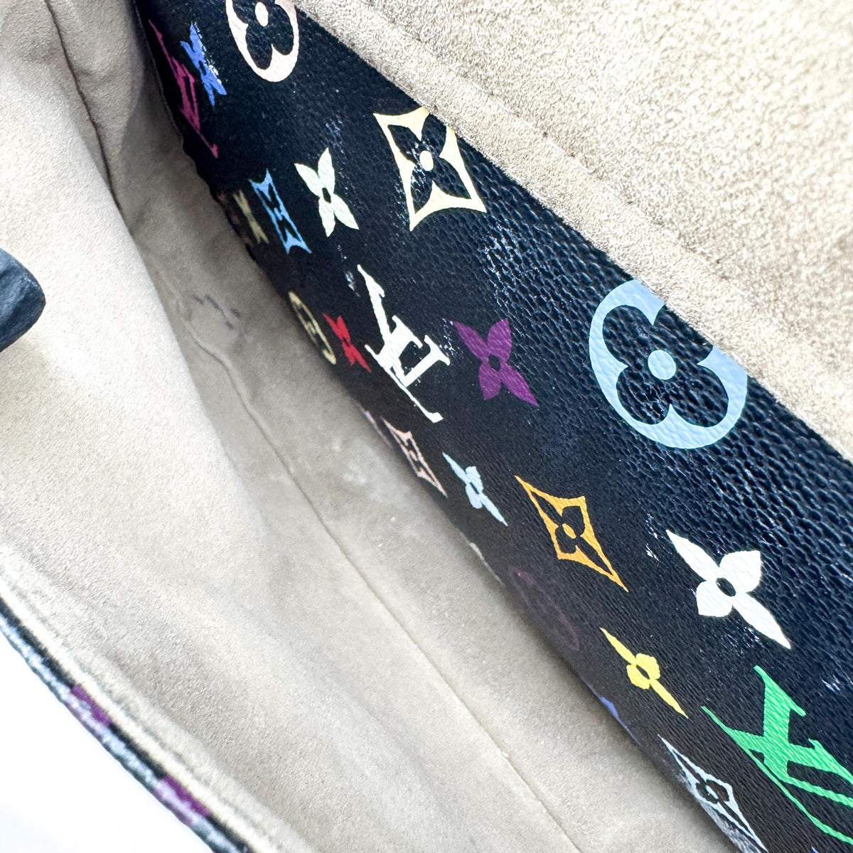 Louis Vuitton Rita Monogram Multicolor Black Canvas Handbag (Pre-Owned)