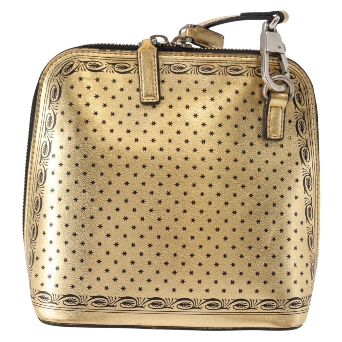 Gucci Dome Limited Edition Printed Leather Gold Leather Crossbody Bag Bag (Pre-Owned)