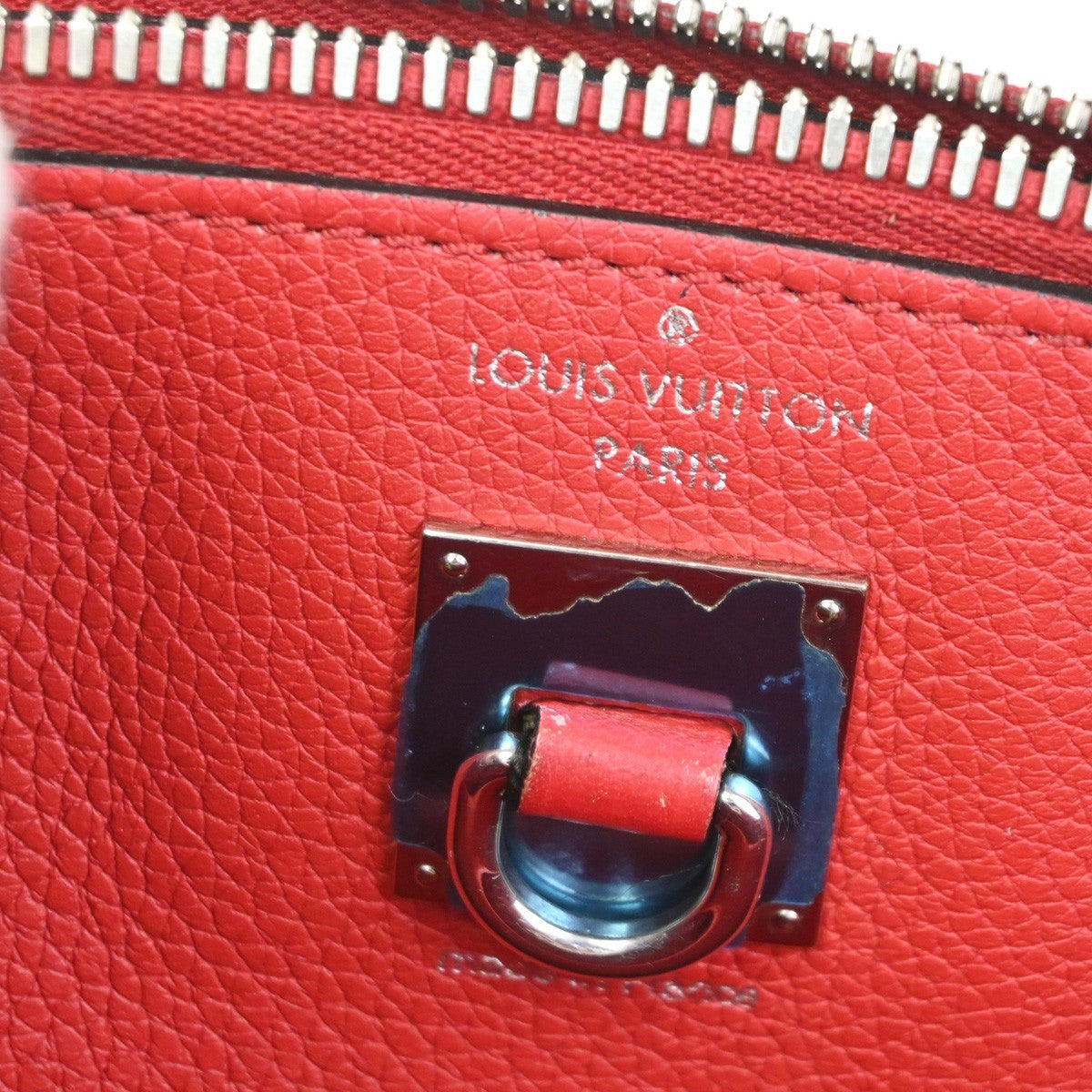 Louis Vuitton City Steamer Leather Red Leather Handbag (Pre-Owned)