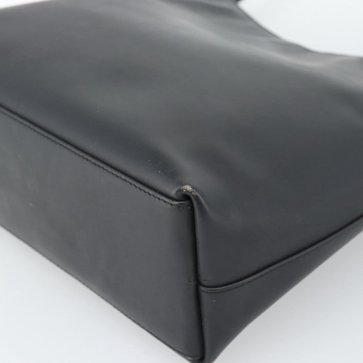 Gucci Shoulder Leather Black Leather Shoulder Bag Bag (Pre-Owned)