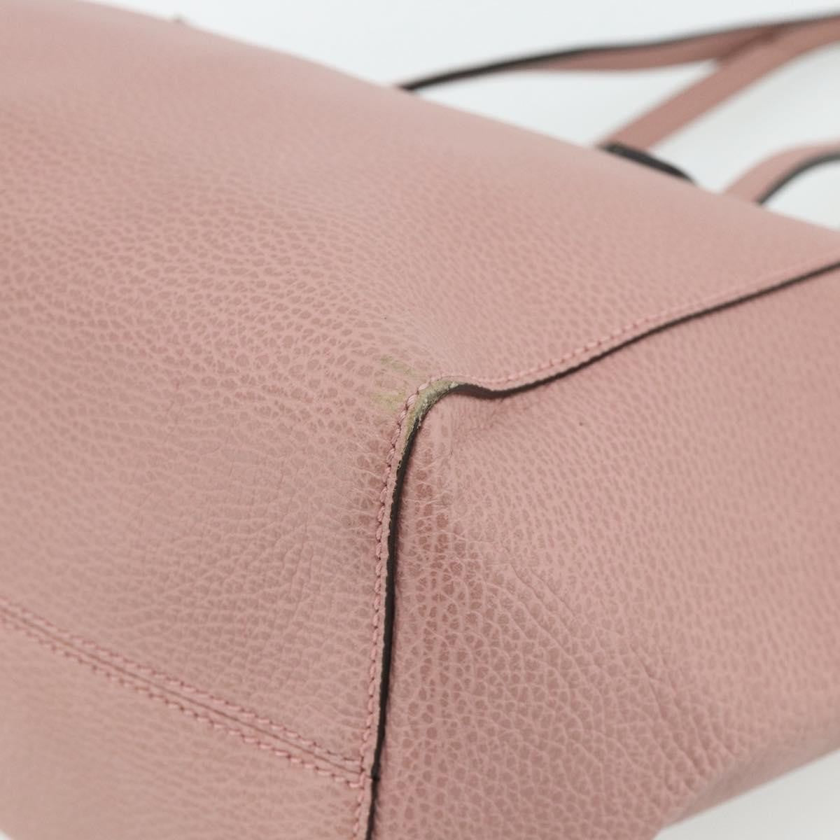 Gucci Swing Tote Leather Pink Leather Tote Bag Bag (Pre-Owned)