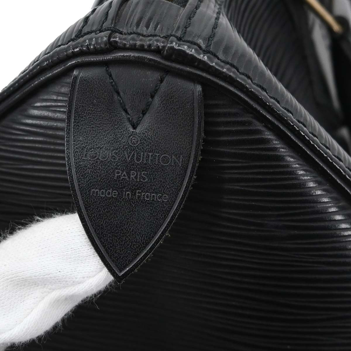 Louis Vuitton Speedy Epi Leather Black Leather Handbag (Pre-Owned)
