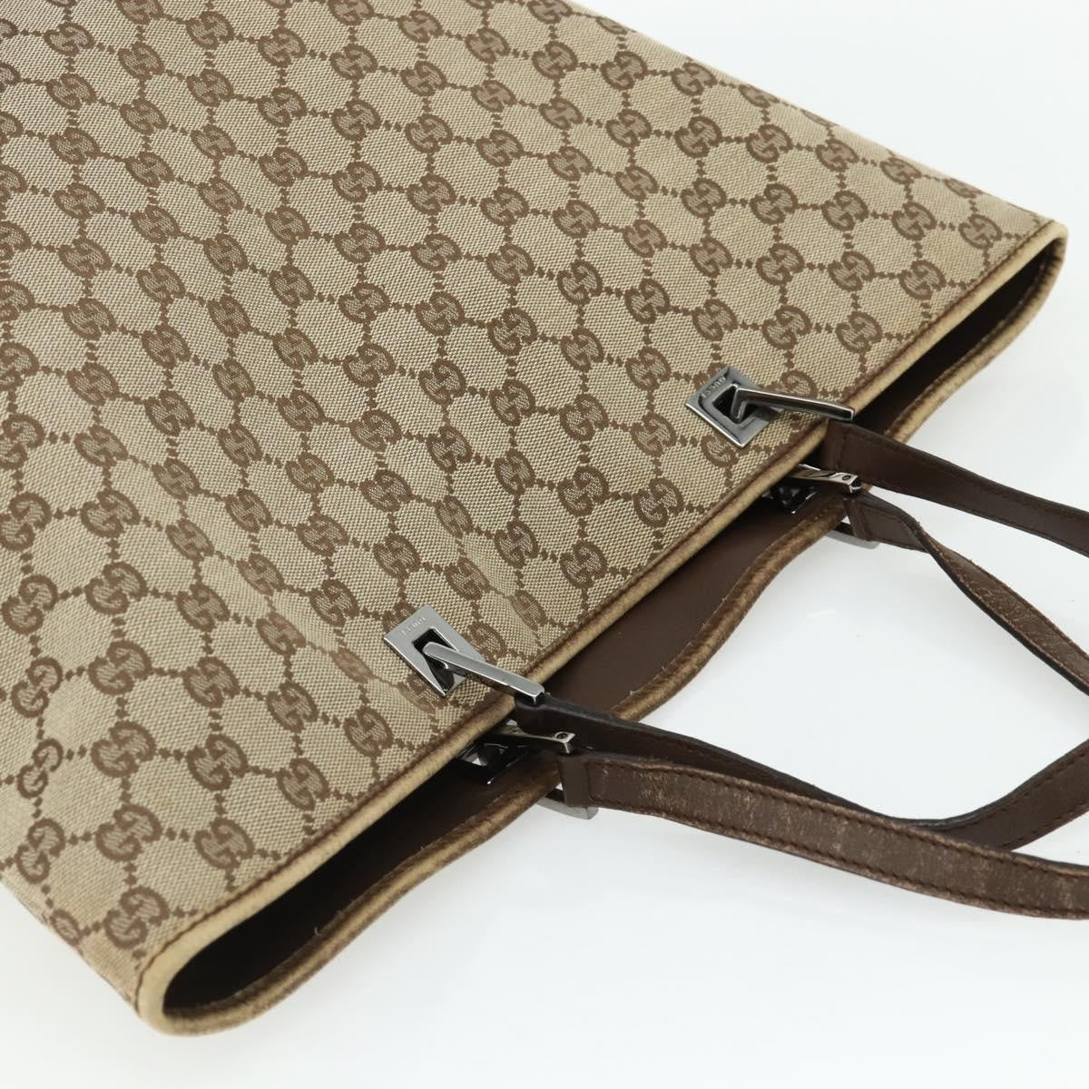 Gucci Vertical Tote Gg Canvas Beige Canvas Tote Bag Bag (Pre-Owned)