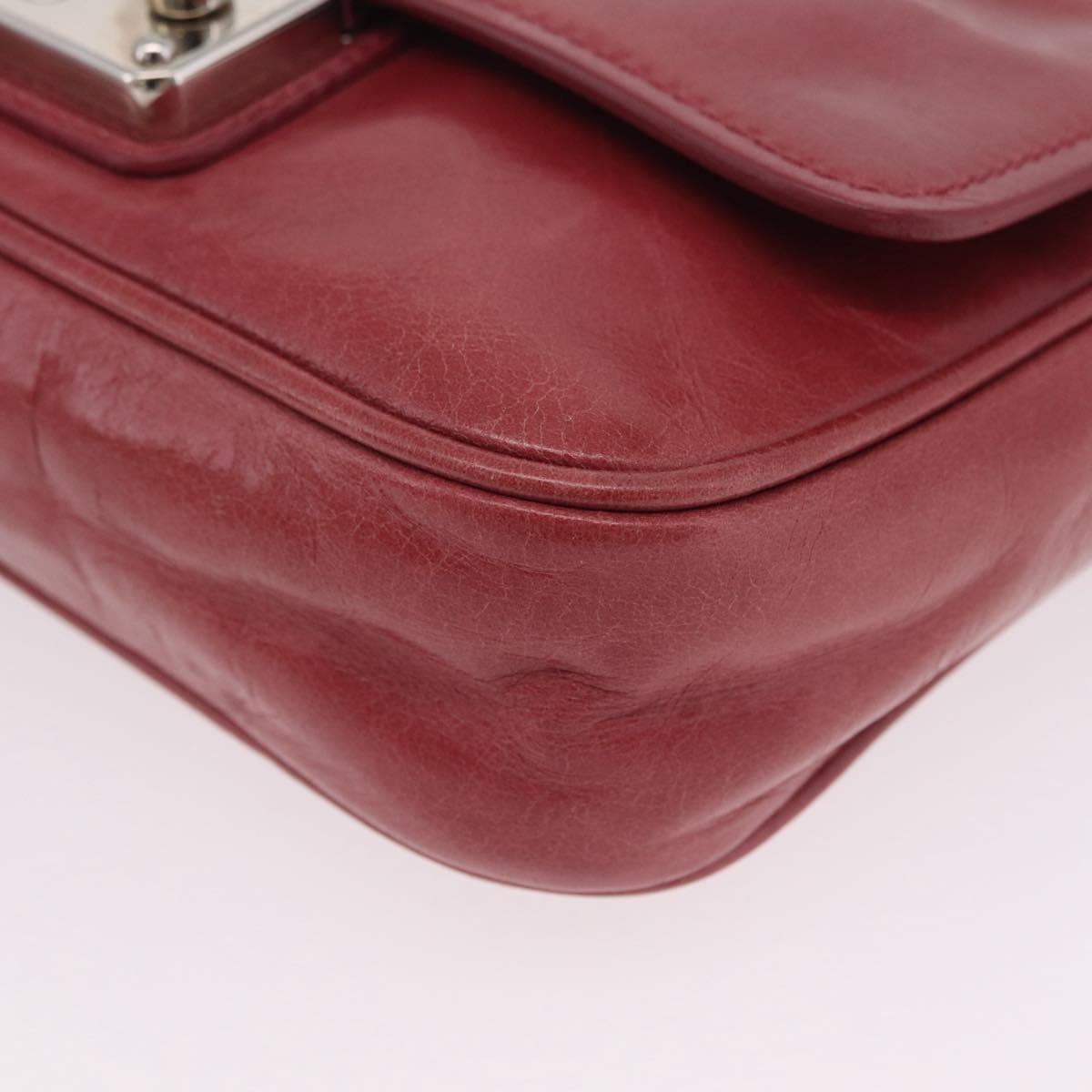 Miu Miu Madras Shoulder Leather Pink Leather Crossbody Bag Bag (Pre-Owned)