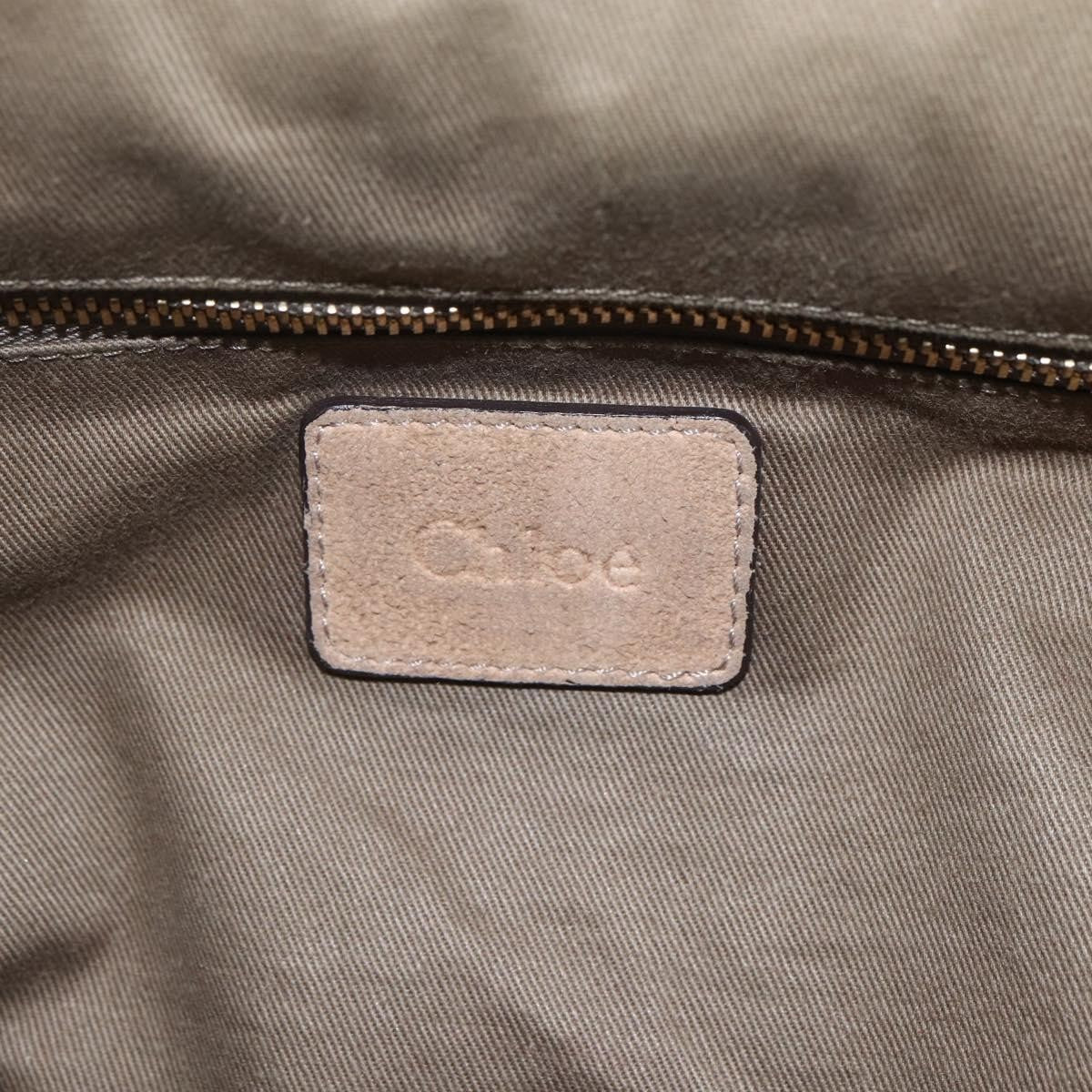 Chloe Abby Convertible Frame Satchel Leather With Suede Beige Leather Handbag (Pre-Owned)