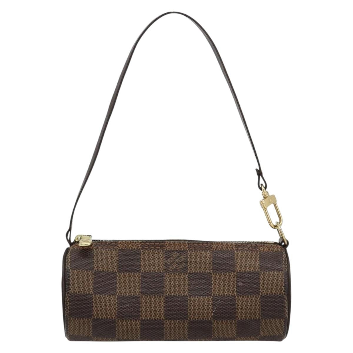 Louis Vuitton Papillon Pochette Damier Brown Canvas Clutche & Pouche Bag (Pre-Owned)