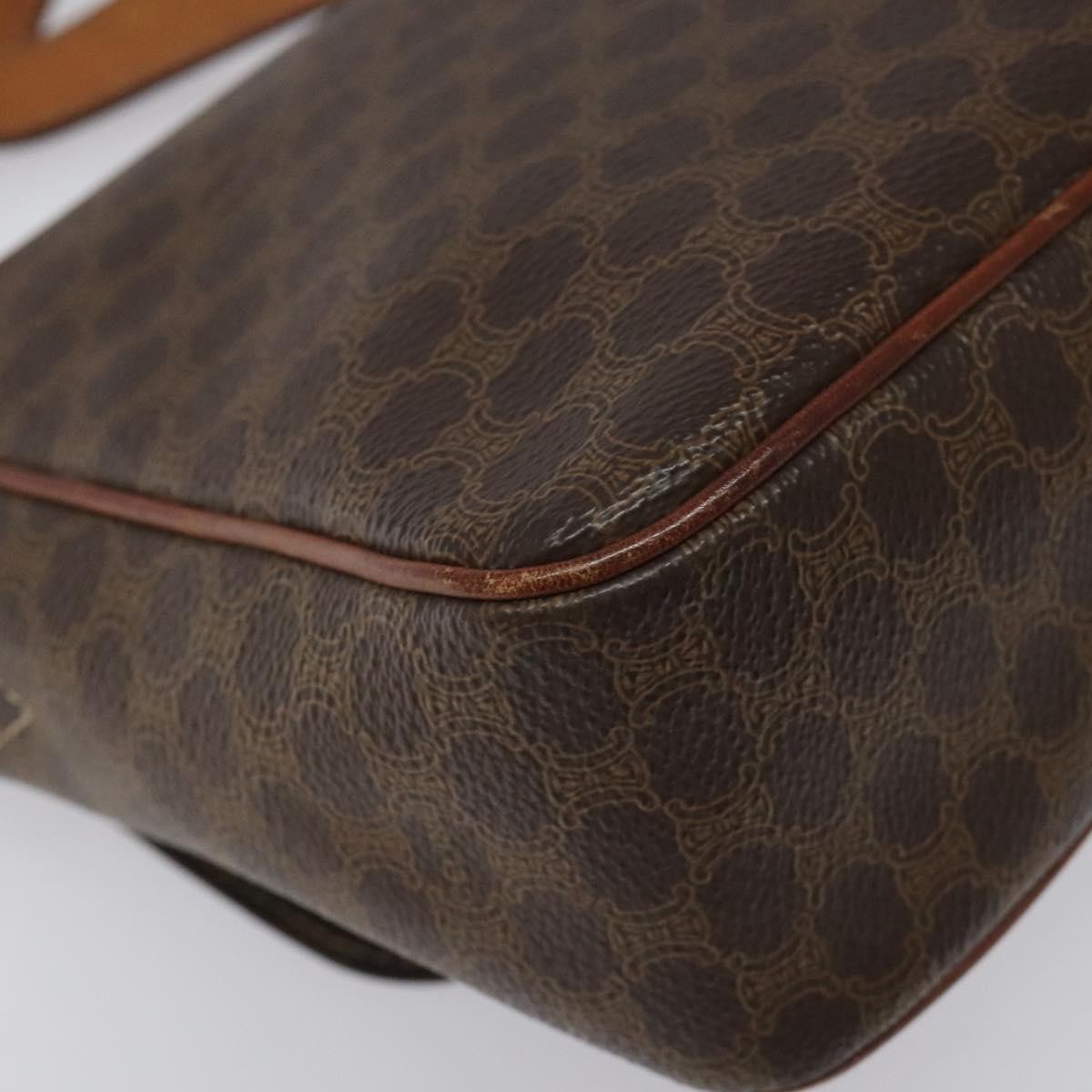 Celine Macadam Shoulder Canvas Brown Canvas Shoulder Bag Bag (Pre-Owned)