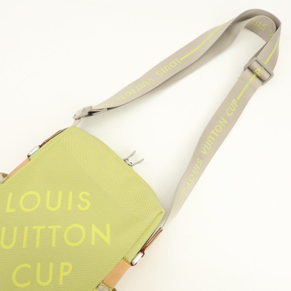 Louis Vuitton Cup Weathery Damier Geant Canvas Green Canvas Handbag (Pre-Owned)