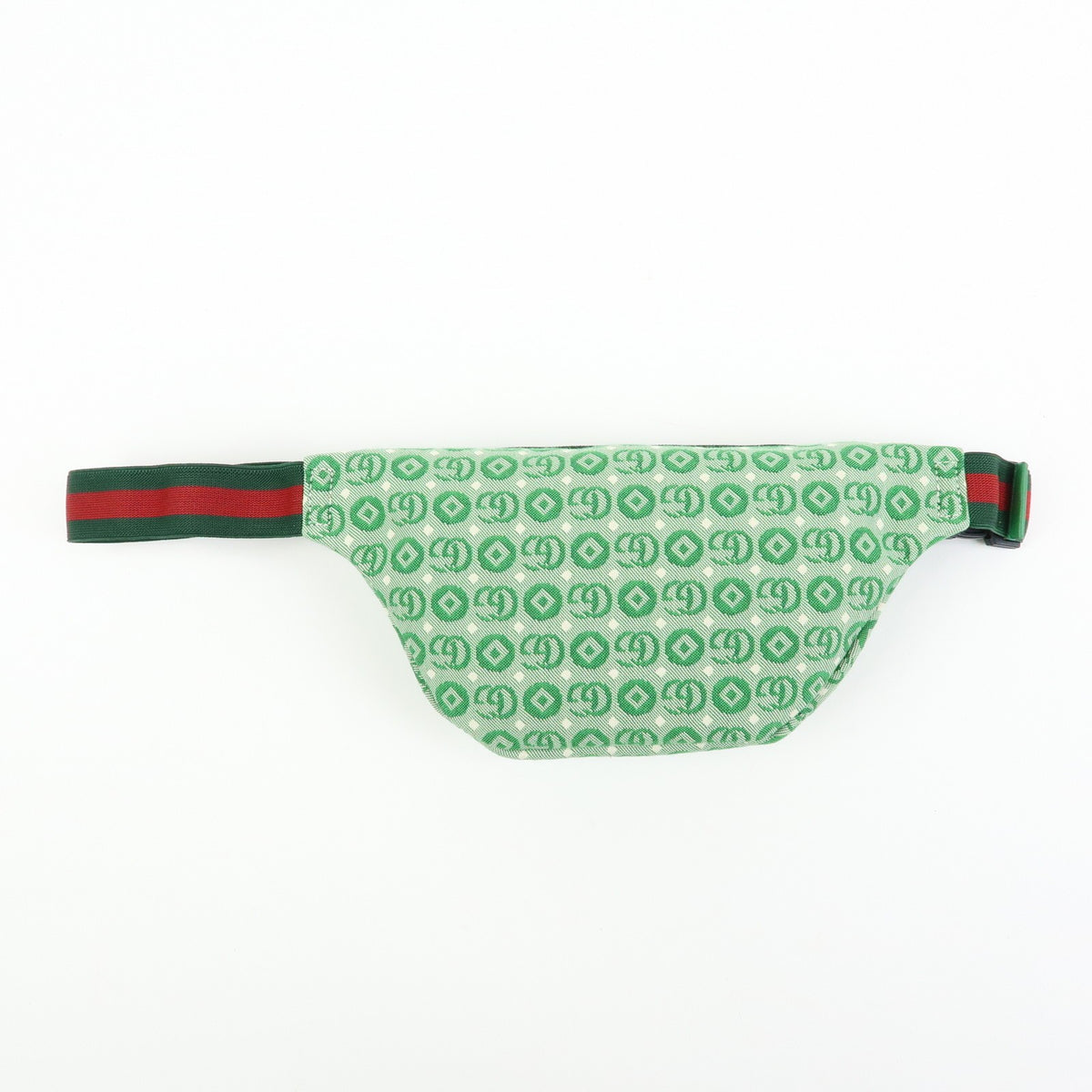 Gucci Children's Belt Printed Gg Coated Canvas Green Canvas Handbag (Pre-Owned)