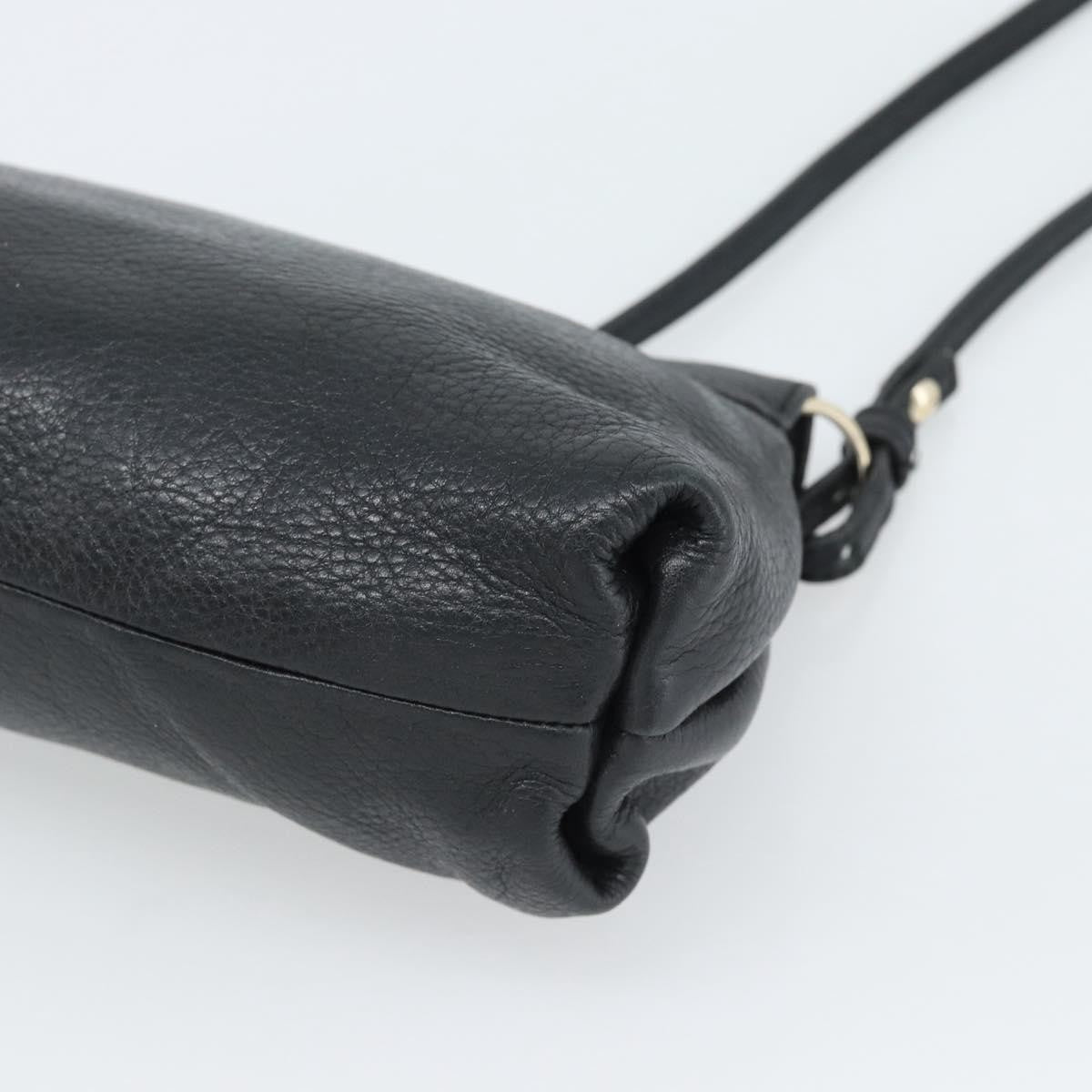 Chloe Lily Leather Black Leather Shoulder Bag Bag (Pre-Owned)