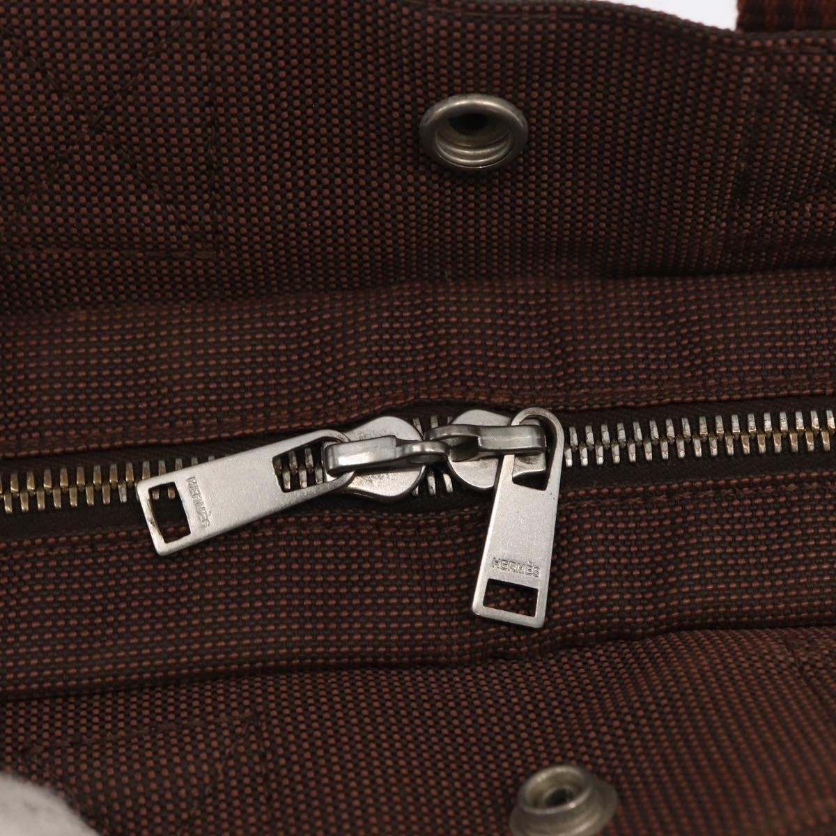 Hermes Fourre-Tout Herline Canvas Brown Canvas Tote Bag Bag (Pre-Owned)