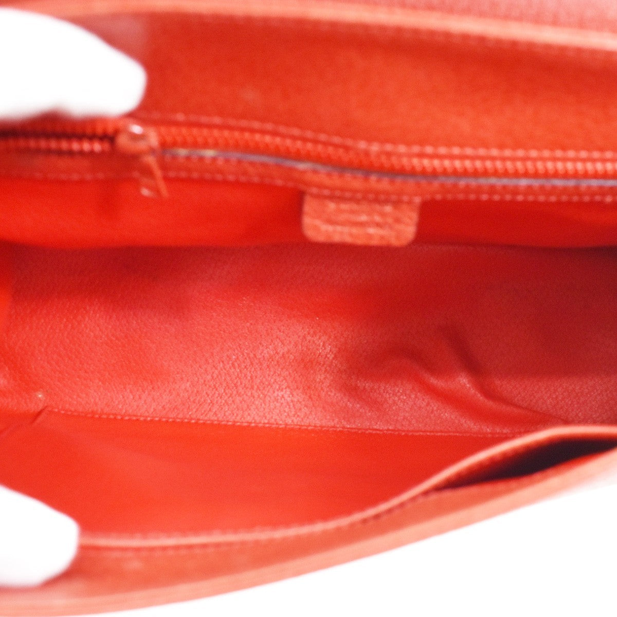 Celine Shoulder Leather Red Leather Shoulder Bag Bag (Pre-Owned)