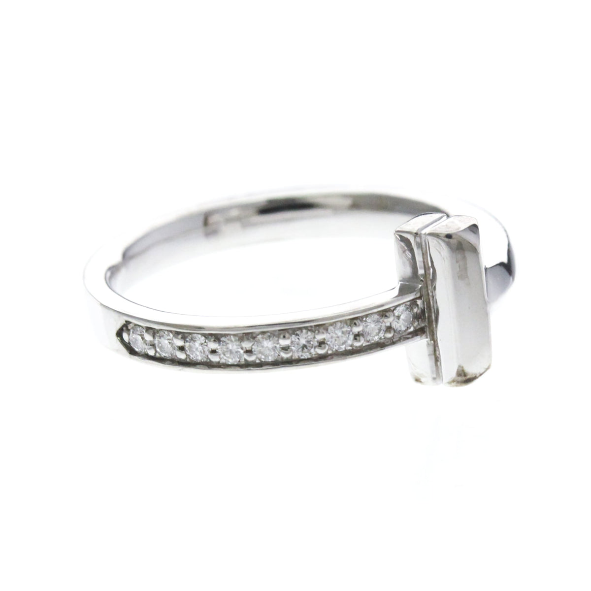 Tiffany & Co. T One Ring / Diamond White Gold / Diamond Silver White_Gold Ring Jewelry (Pre-Owned)