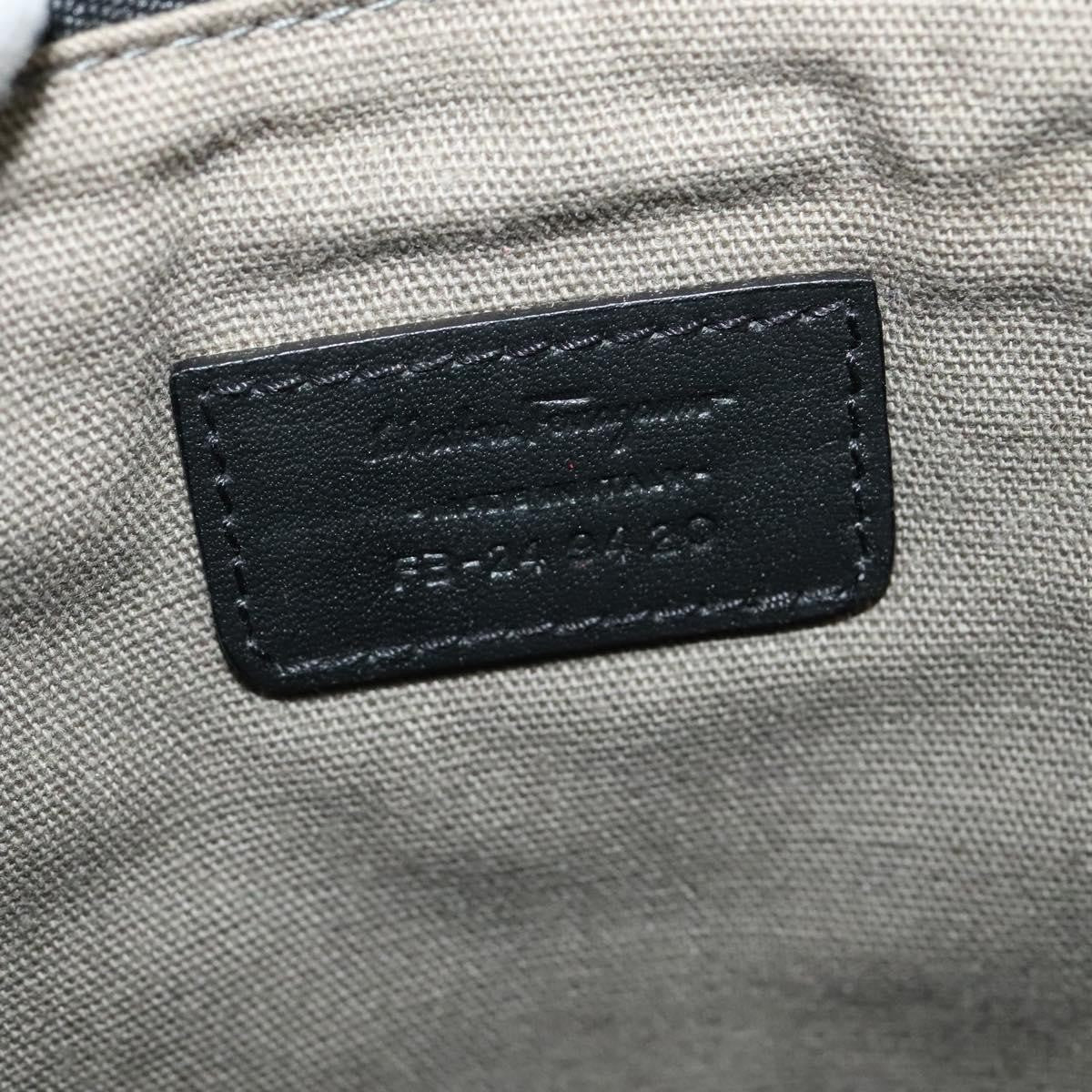 Salvatore Ferragamo Vintage Leather Black Leather Shoulder Bag Bag (Pre-Owned)