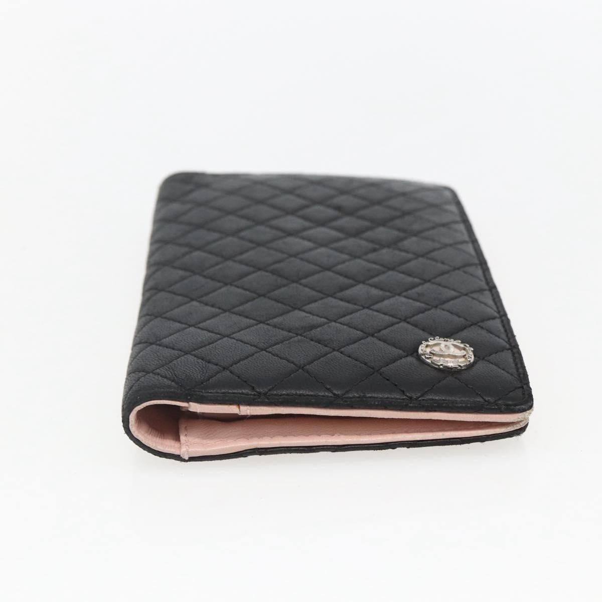 Chanel Vintage Cc Bifold Leather Black Leather Wallets Accessory (Pre-Owned)