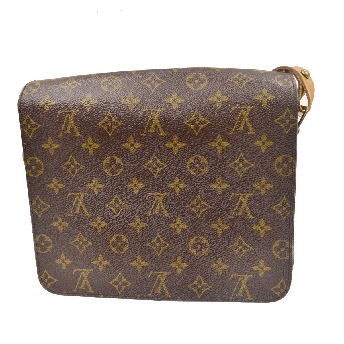 Louis Vuitton Cartouchiere Monogram Canvas Brown Canvas Handbag (Pre-Owned)