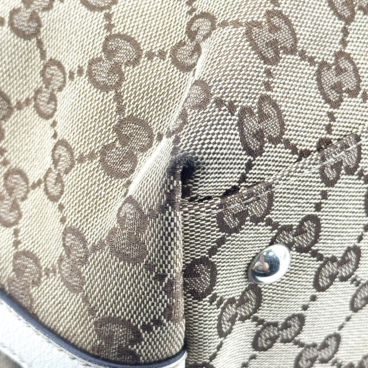Gucci Match Ball Gg Canvas Brown Canvas Tote Bag Bag (Pre-Owned)