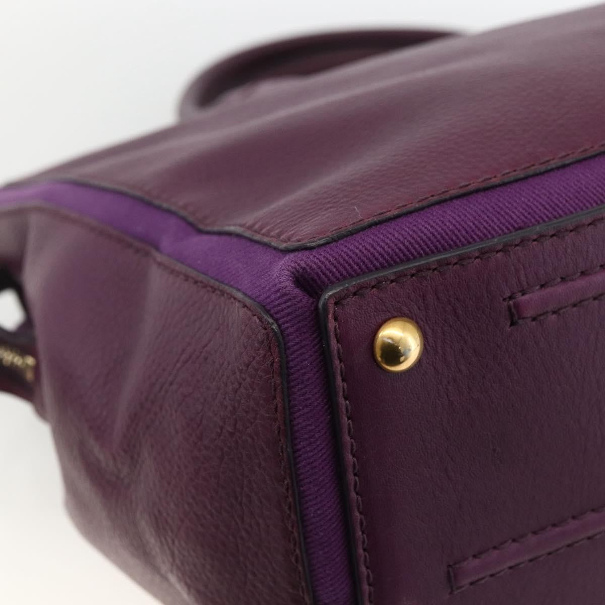 Saint Laurent Bicolor Muse Two Cabas Leather Purple Leather Tote Bag Bag (Pre-Owned)