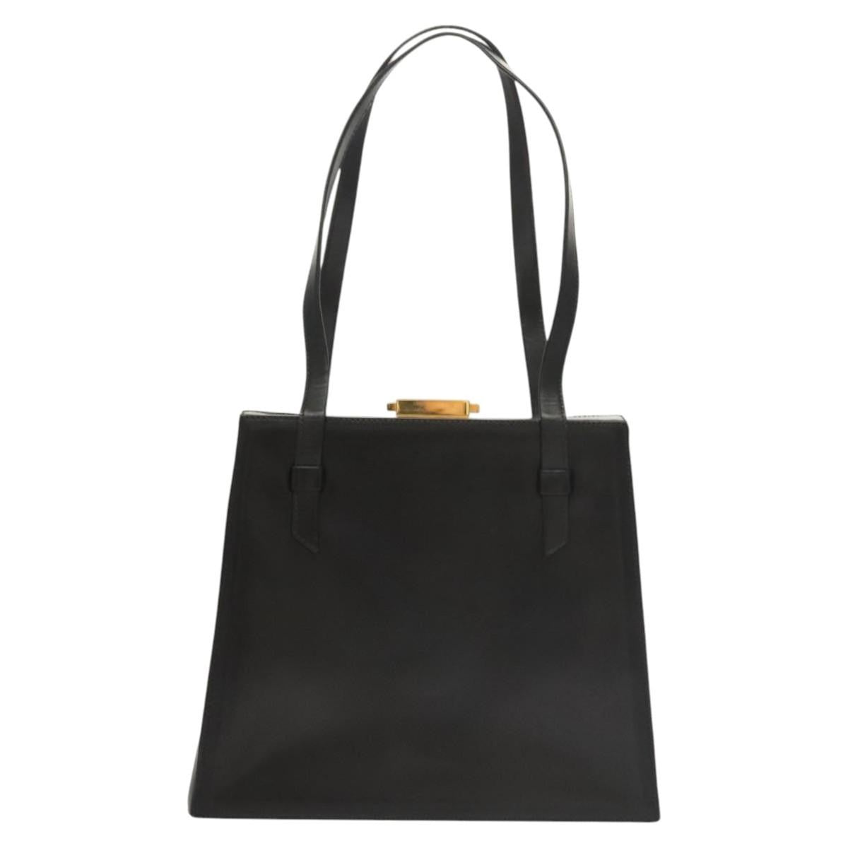 Celine Vintage Leather Black Leather Shoulder Bag Bag (Pre-Owned)