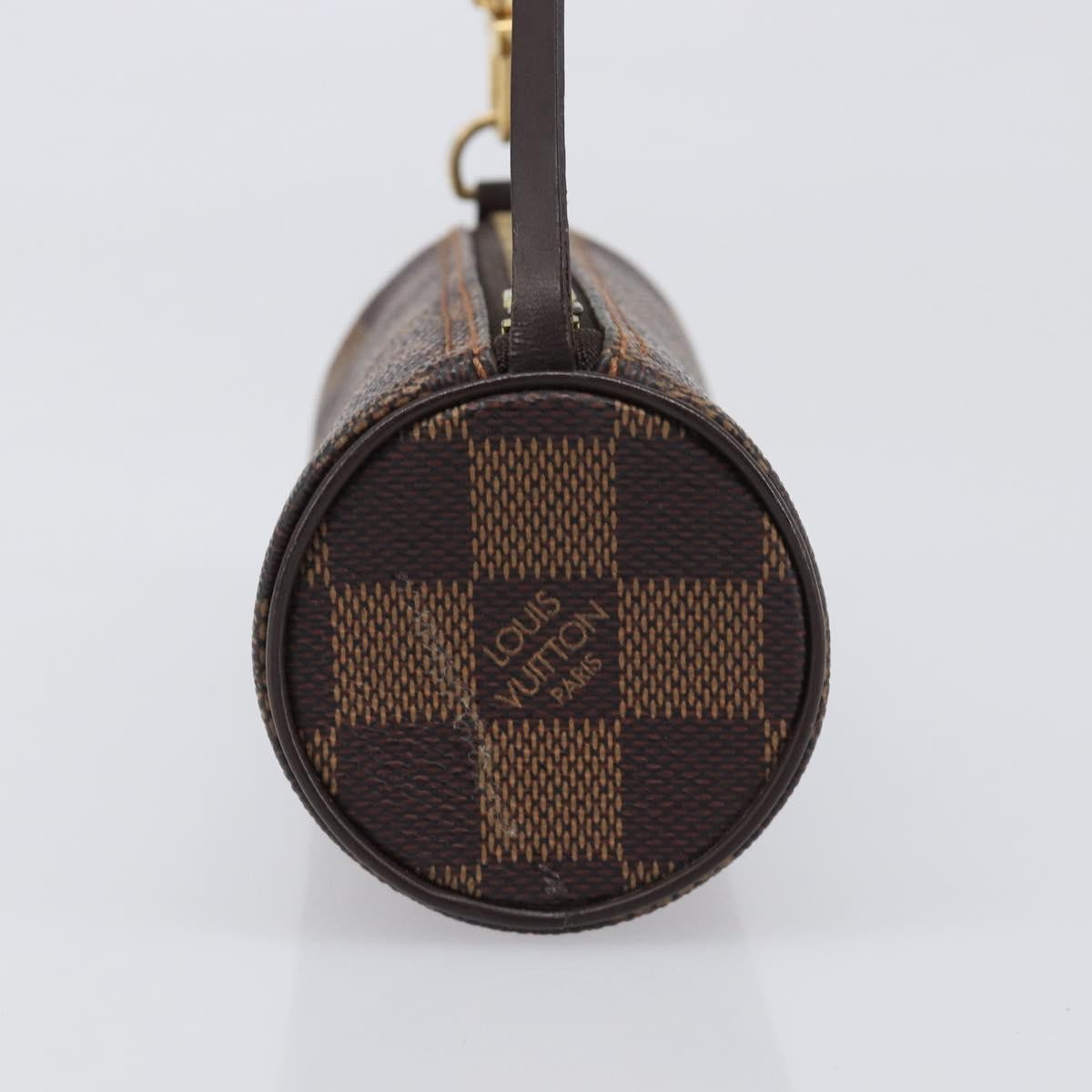 Louis Vuitton Papillon Pochette Damier Brown Canvas Clutche & Pouche Bag (Pre-Owned)