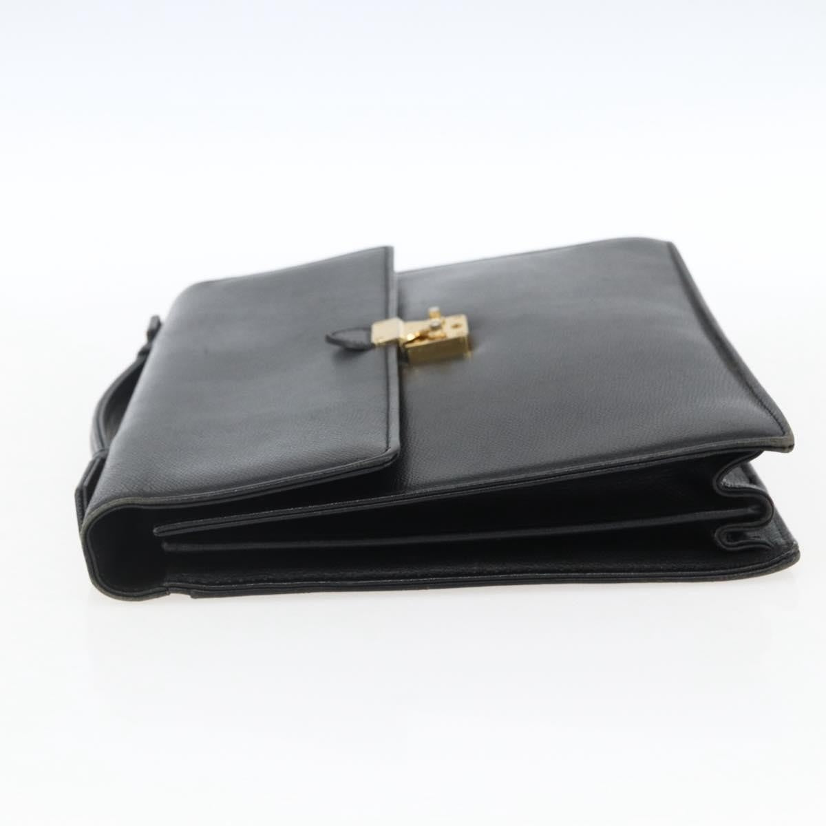 Saint Laurent Handbag Leather Black Leather Handbag (Pre-Owned)