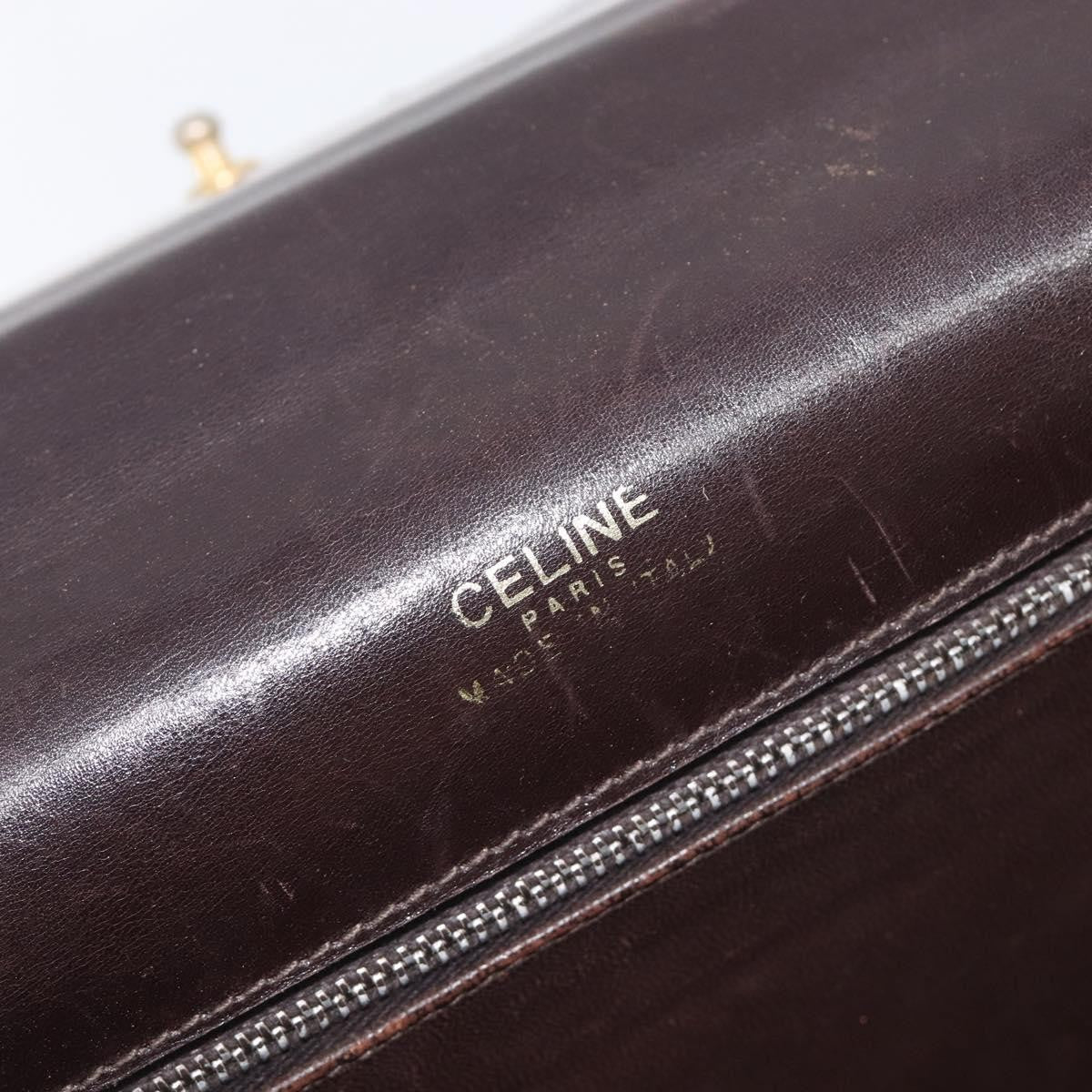 Celine Horse Carriage Leather Black Leather Shoulder Bag Bag (Pre-Owned)