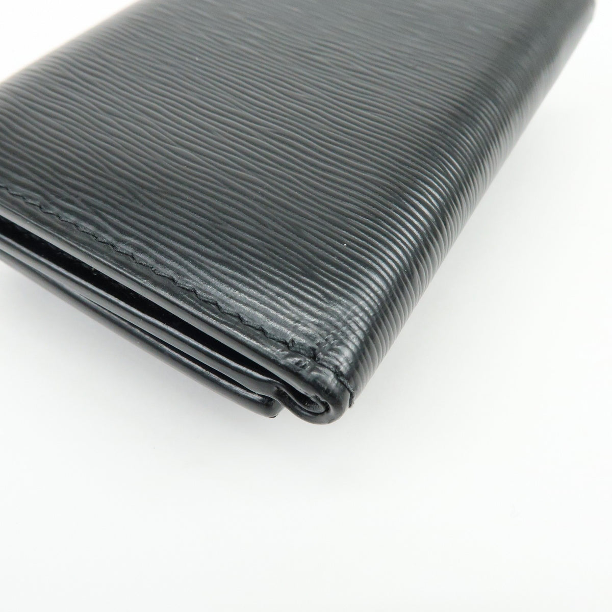 Prada Envelope Trifold Saffiano Leather Black Leather Wallets Accessory (Pre-Owned)