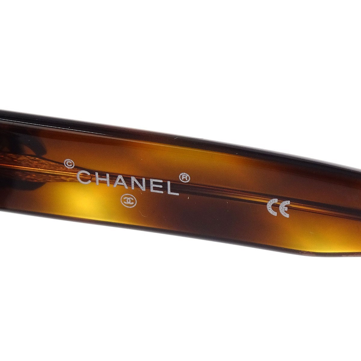 Chanel Chanel Logo Sunglasses Eye Wear Plastic Brown Plastic Sunglasse Accessory (Pre-Owned)