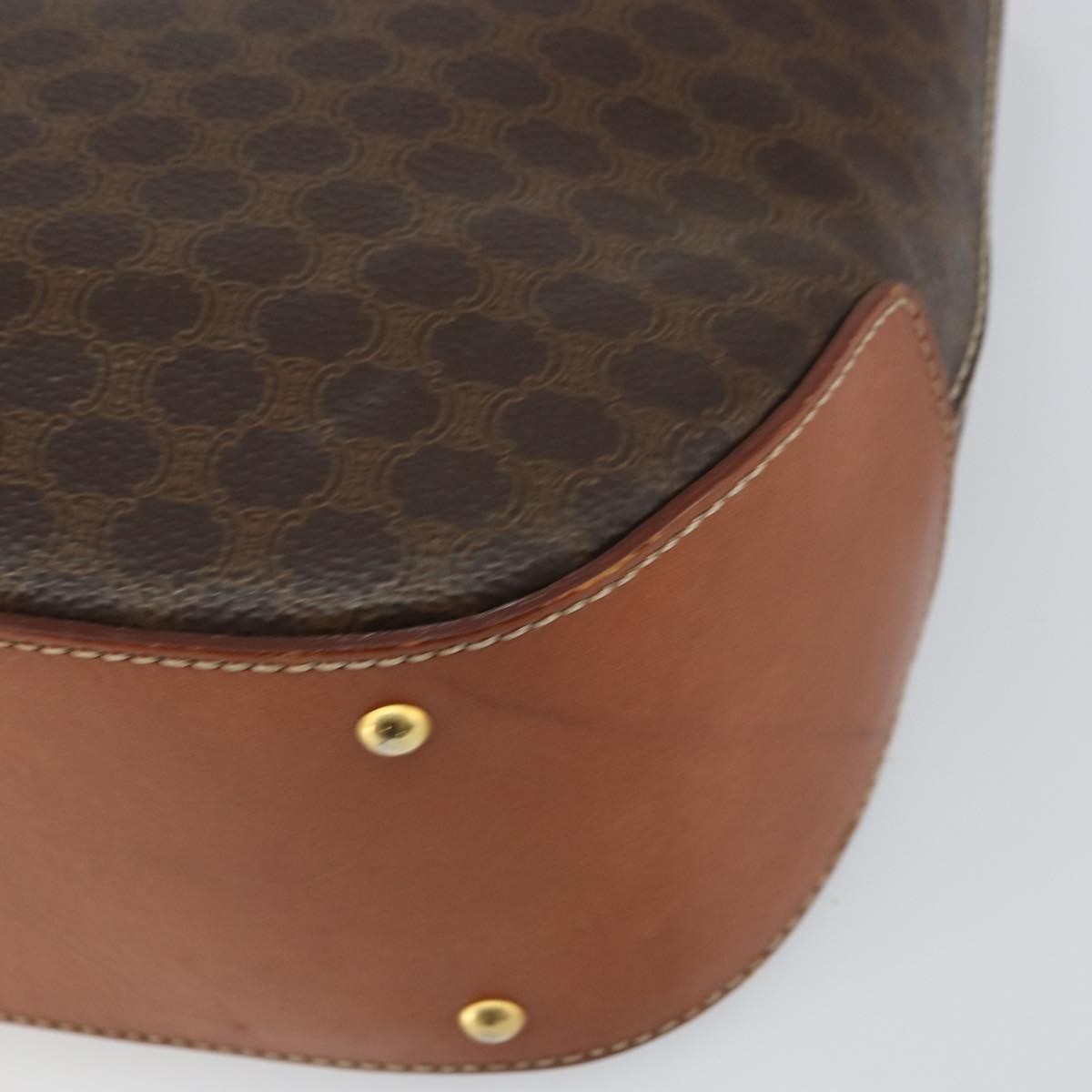 Celine Vintage Macadam Canvas Brown Canvas Handbag (Pre-Owned)