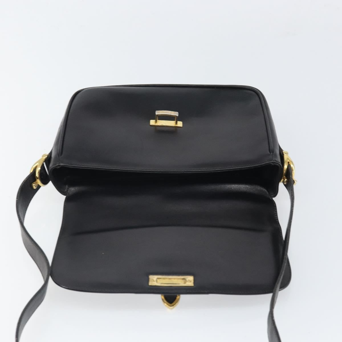 Celine Vintage Leather Black Leather Shoulder Bag Bag (Pre-Owned)