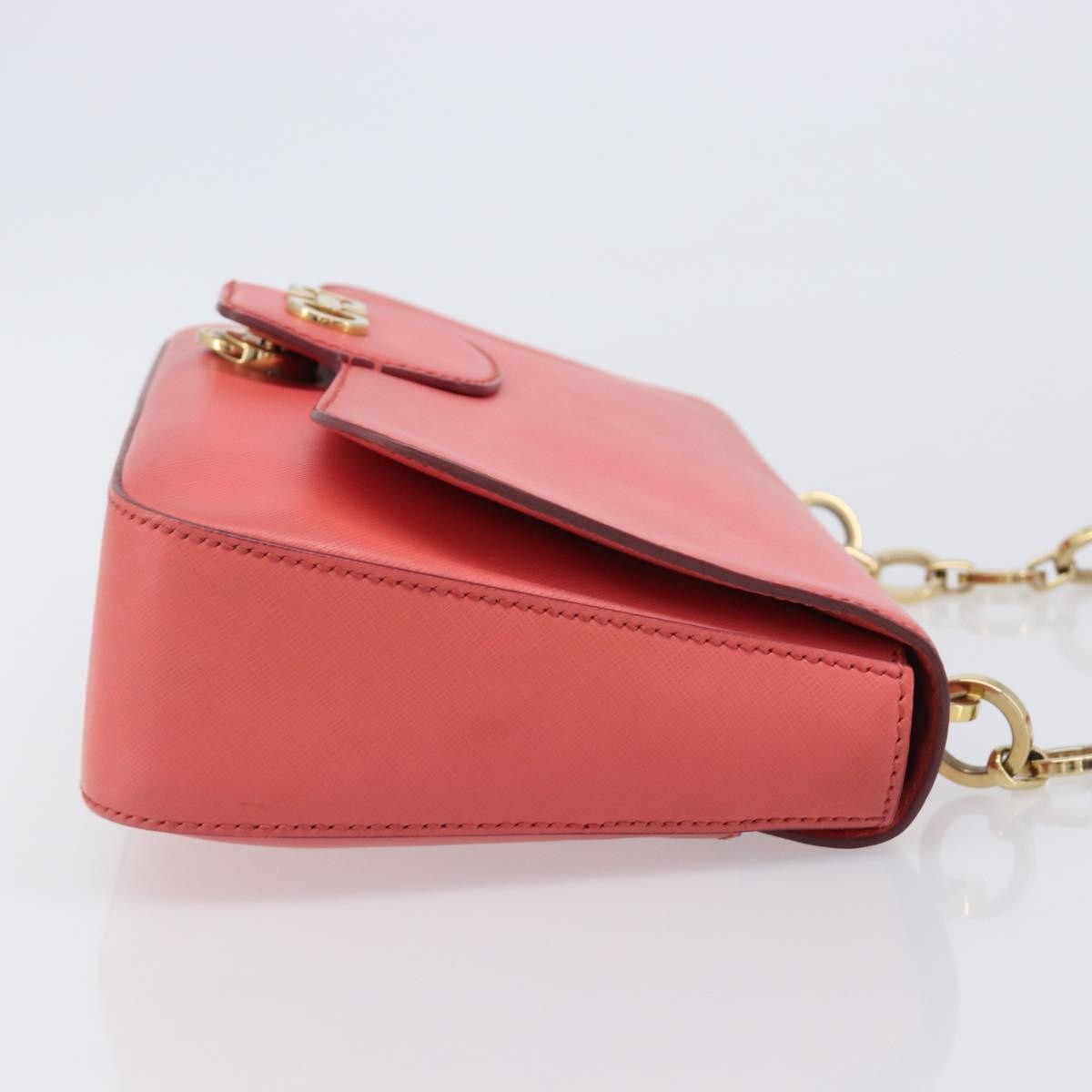 Salvatore Ferragamo Gancini Leather Pink Leather Shoulder Bag Bag (Pre-Owned)
