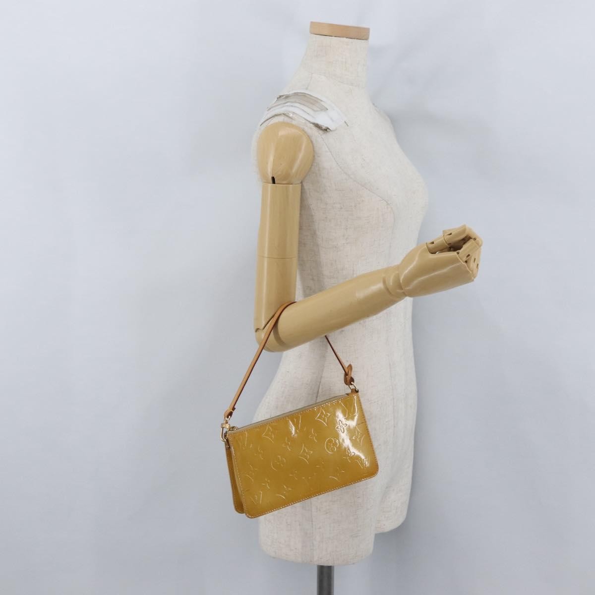 Louis Vuitton Lexington Pochette Monogram Vernis Beige Patent_Leather Clutche & Pouche Bag (Pre-Owned)