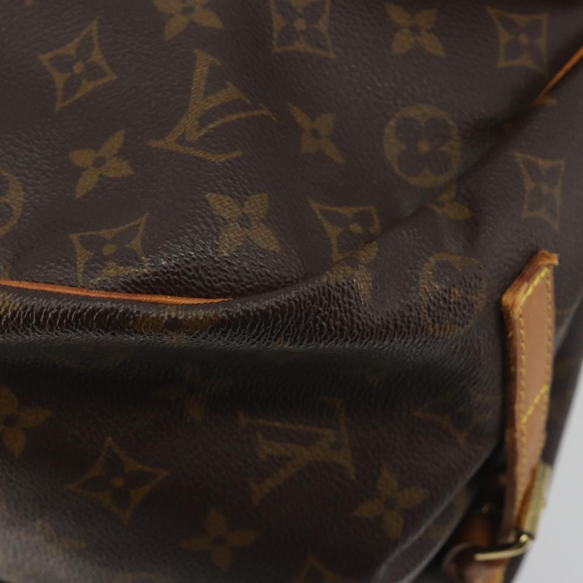 Louis Vuitton Saumur Monogram Brown Canvas Shoulder Bag Bag (Pre-Owned)