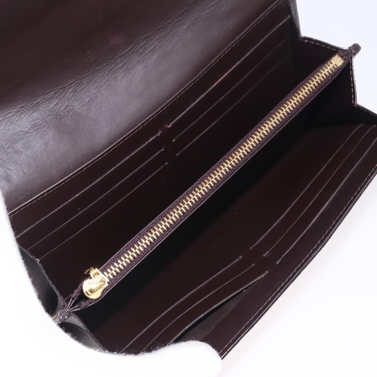 Louis Vuitton Sarah Wallet Nm Monogram Vernis Burgundy Patent_Leather Wallets Accessory (Pre-Owned)