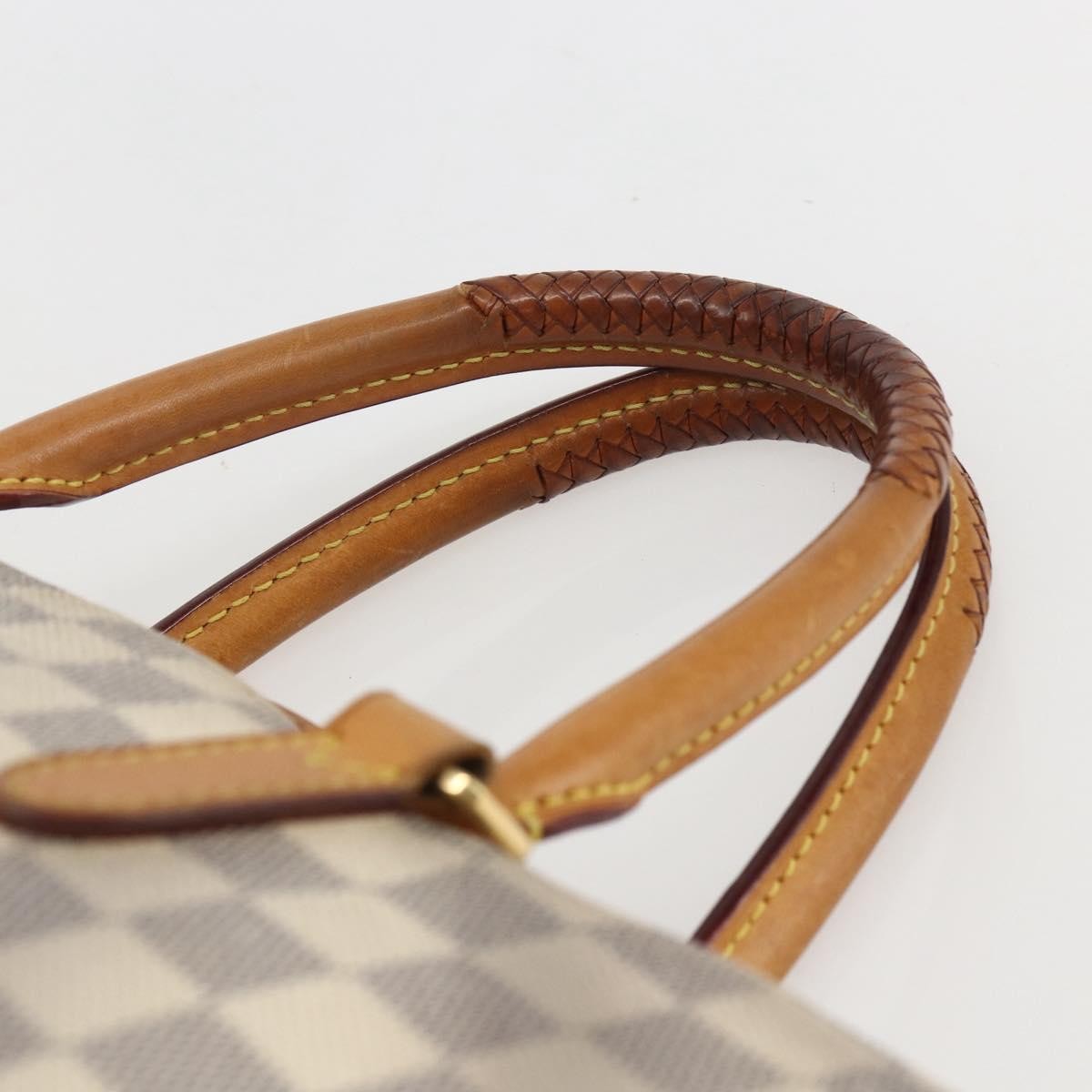 Louis Vuitton Riviera Damier White Canvas Handbag (Pre-Owned)