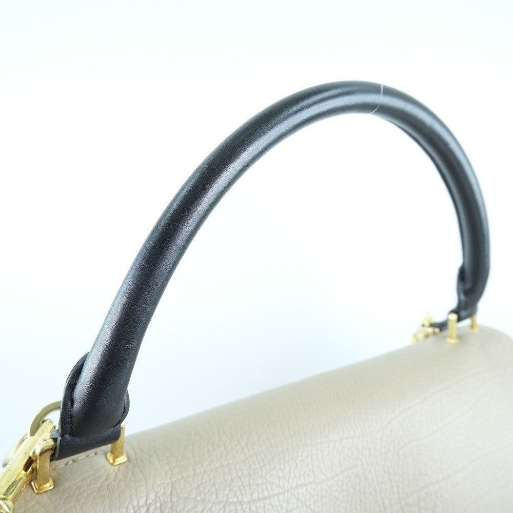 Celine Trapeze Leather With Suede Black Leather Bag (Pre-Owned)