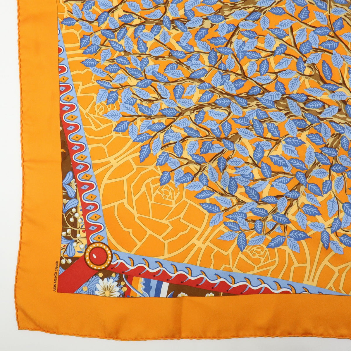 Hermes Carré 90 Silk Multicolor Orange Silk Scarve & Shawl Accessory (Pre-Owned)