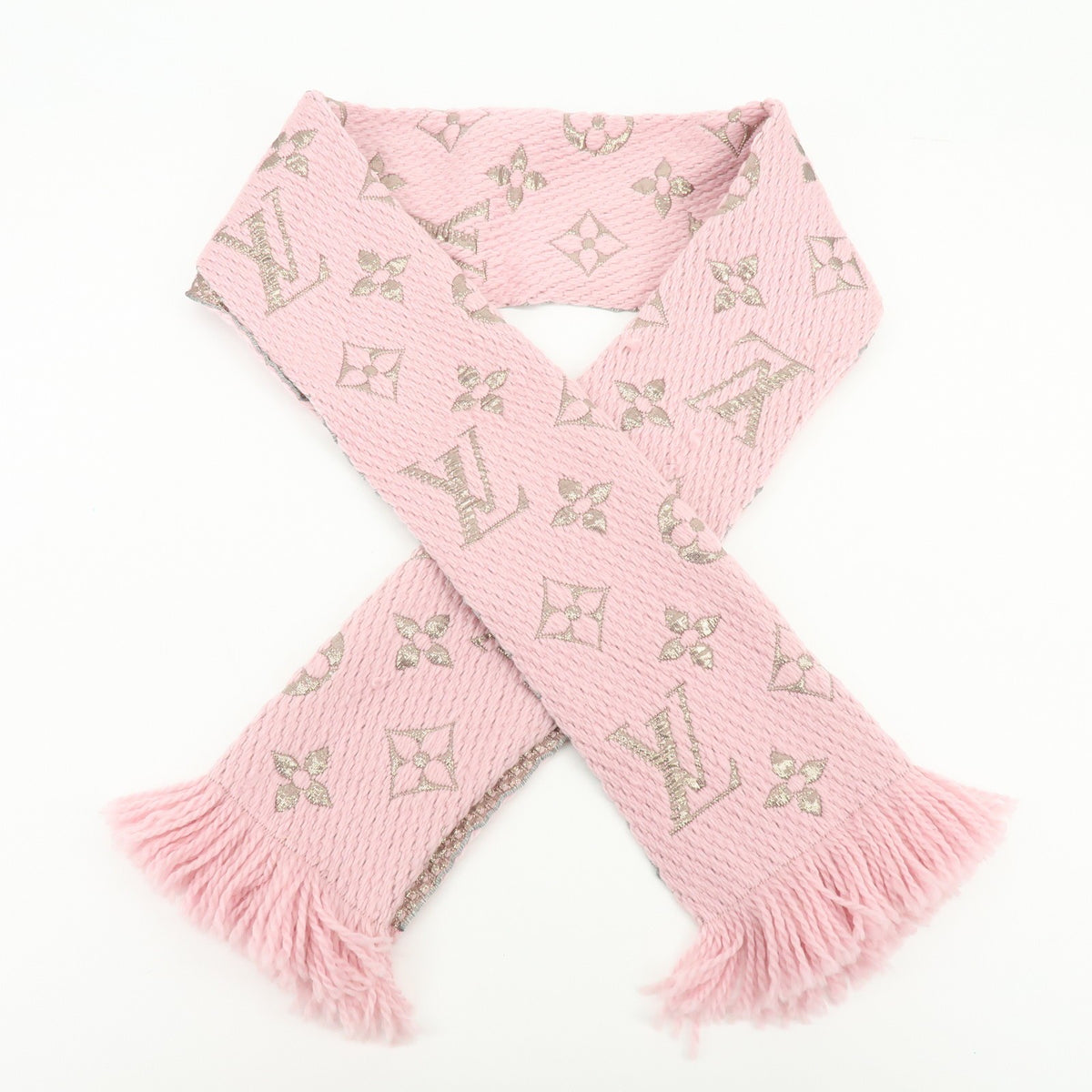Louis Vuitton Etoile Scarf Monogram Pink Wool Scarve & Shawl Accessory (Pre-Owned)