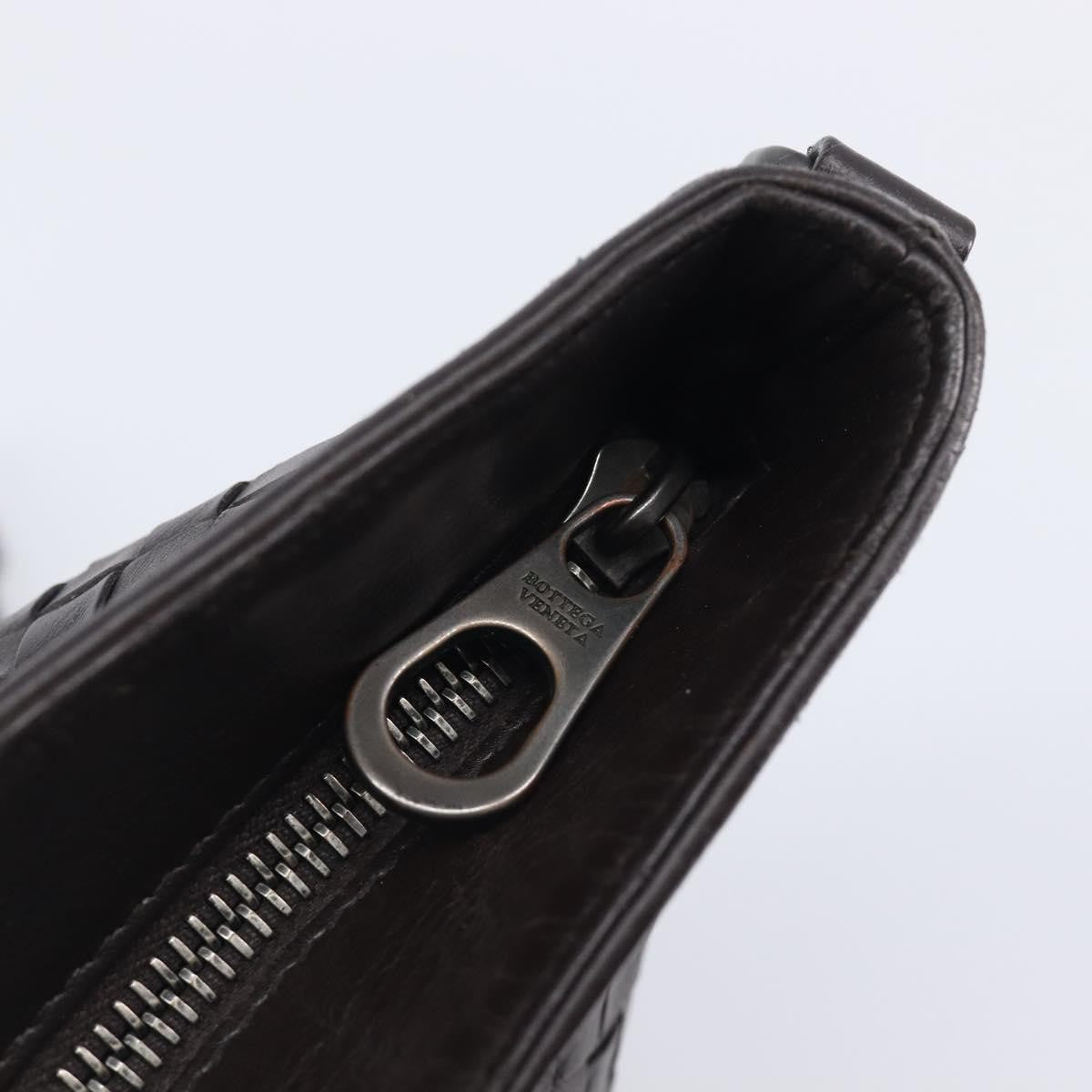 Bottega Veneta Flat Messenger Intrecciato Nappa Black Leather Handbag (Pre-Owned)