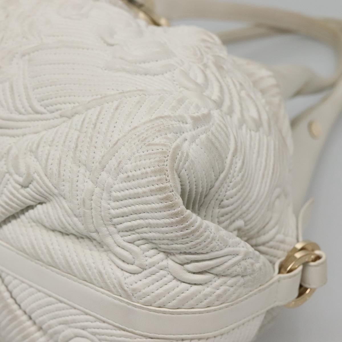 Bvlgari Chandra Hobo Leather White Leather Handbag (Pre-Owned)