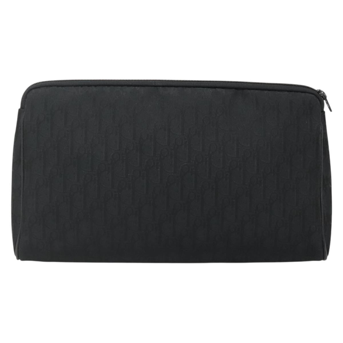 Christian Dior Trotter Diorissimo Canvas Black Canvas Clutche & Pouche Bag (Pre-Owned)