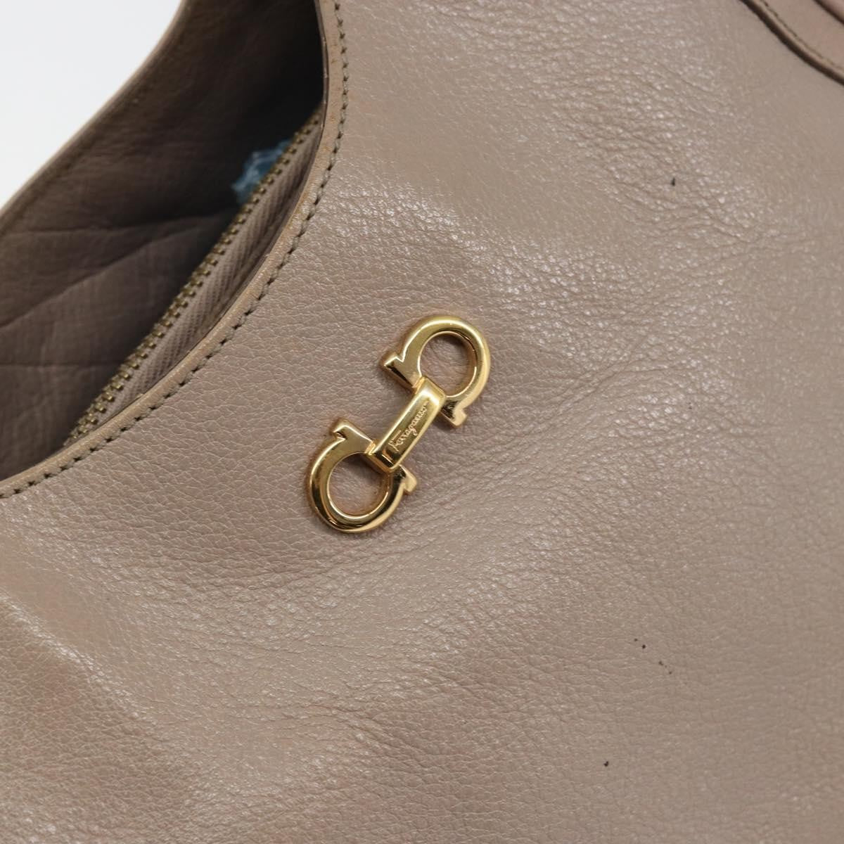 Salvatore Ferragamo Gancini Leather Pink Leather Handbag (Pre-Owned)