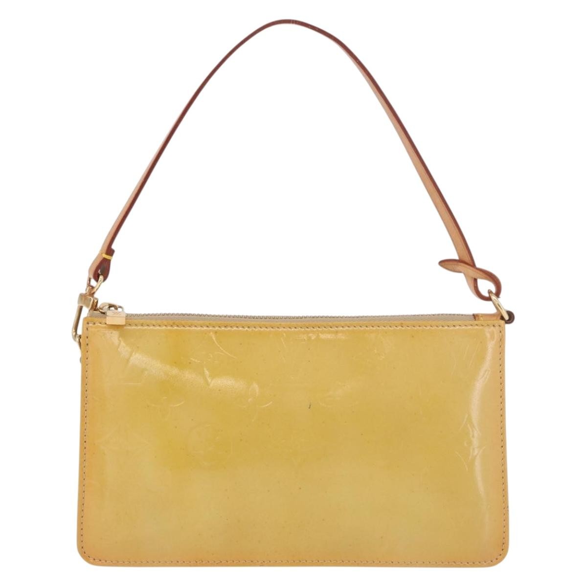Louis Vuitton Lexington Pochette Patent Leather Beige Patent_Leather Clutche & Pouche Bag (Pre-Owned)
