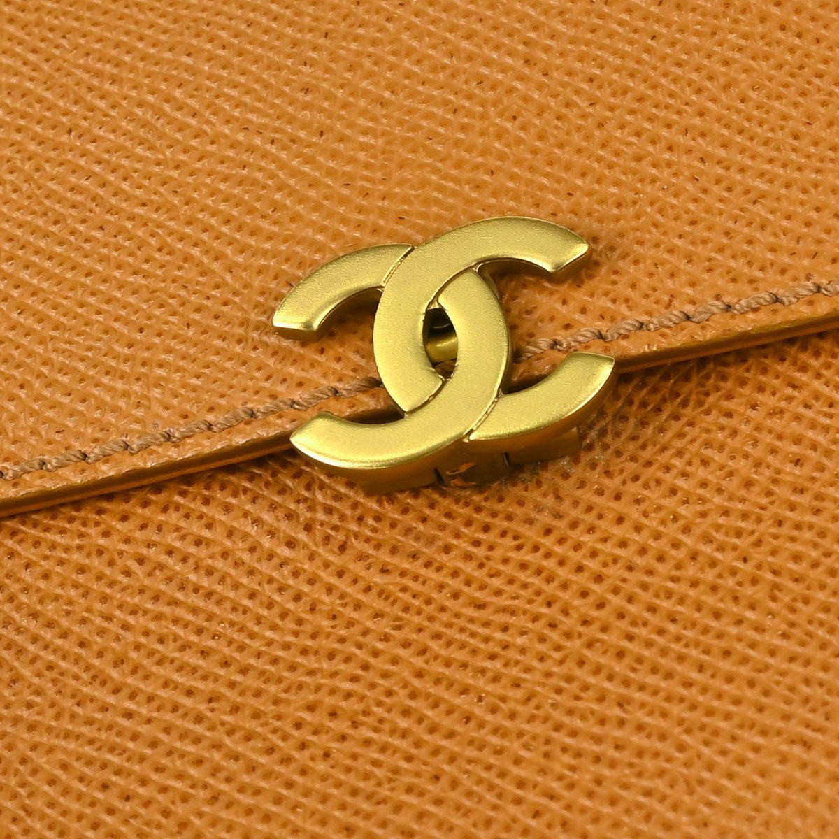 Chanel Trifold Caviar Brown Leather Wallets Accessory (Pre-Owned)