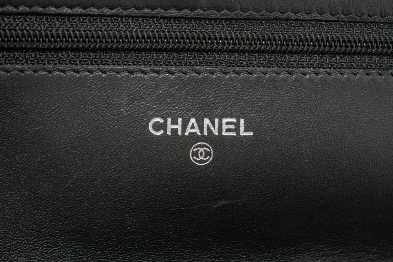 Chanel Wallet On Chain Quilted Lambskin Black Leather Wallets Accessory (Pre-Owned)