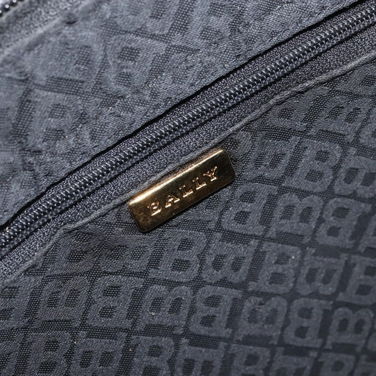 Bally Vintage Quilted Leather Black Leather Tote Bag Bag (Pre-Owned)