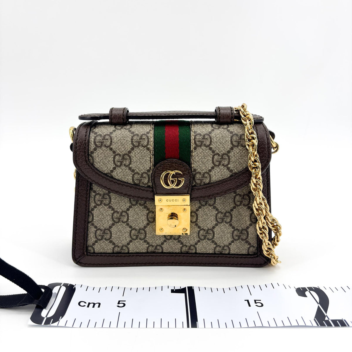 Gucci Ophidia Gg Coated Canvas And Leather Brown Canvas Backpack Bag (Pre-Owned)