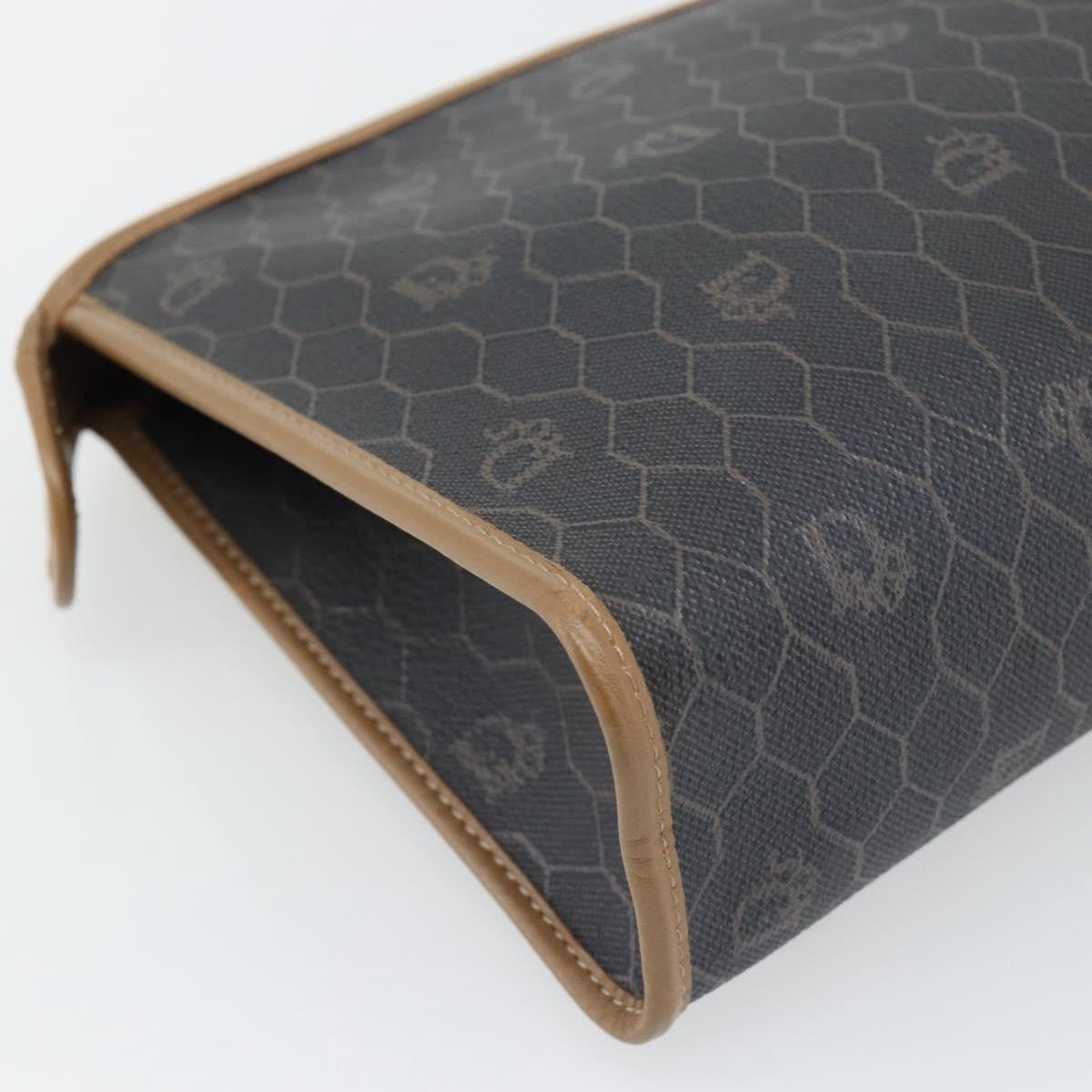 Christian Dior Vintage Honeycomb Clutch Canvas Black Canvas Clutche & Pouche Bag (Pre-Owned)