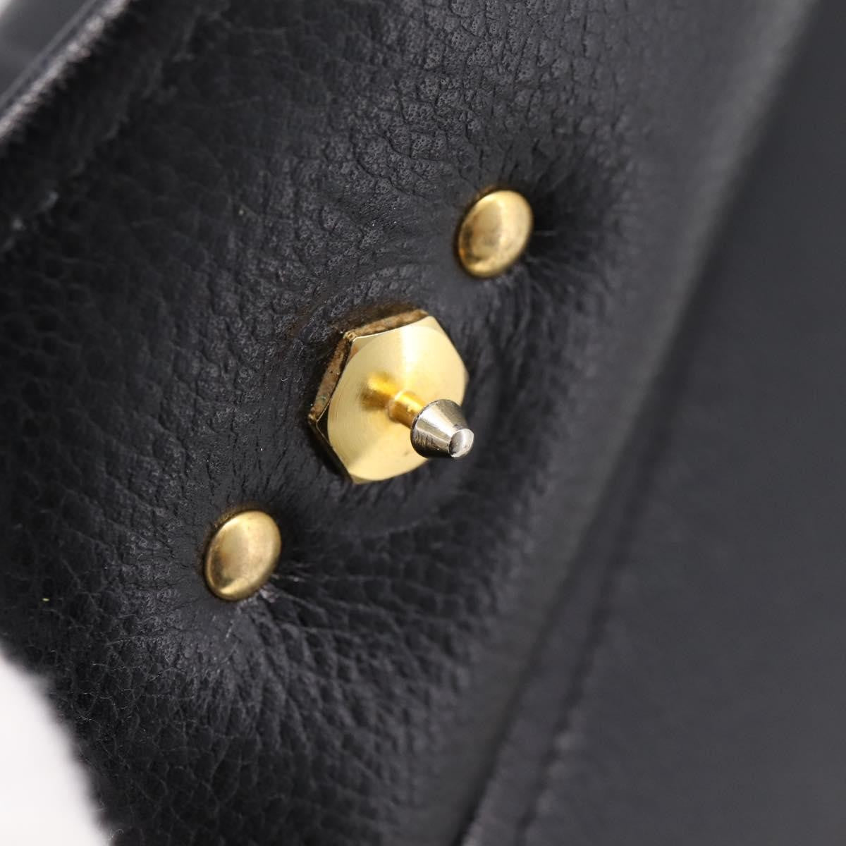 Christian Dior Shoulder Leather Black Leather Shoulder Bag Bag (Pre-Owned)